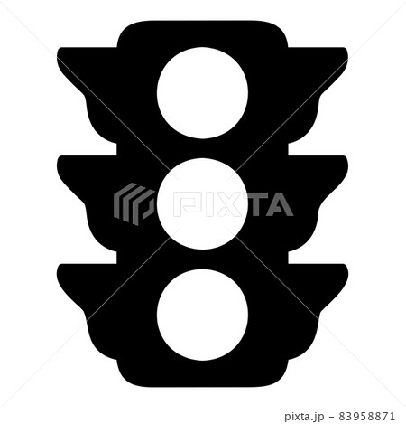 Traffic lights Light signal stoplight regulation transport and pedestrian icon black color vector illustration flat style image Traffic lights Light signal stoplight regulation transport and pedestrian icon black color vector illustration flat style image 83958871