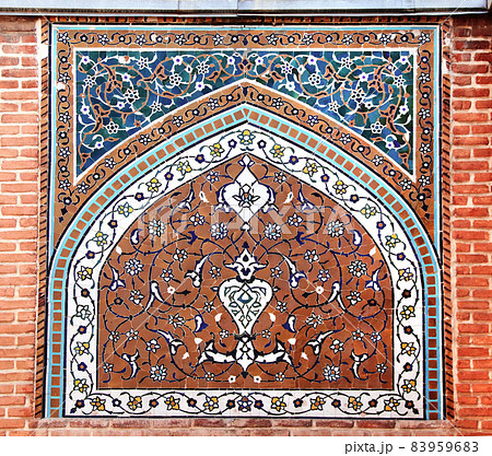 Wall with mosaics in khaneghah of Sheikh Safi al-din, Ardabil, Iran Wall with mosaics in khaneghah of Sheikh Safi al-din, Ardabil, Iran 83959683