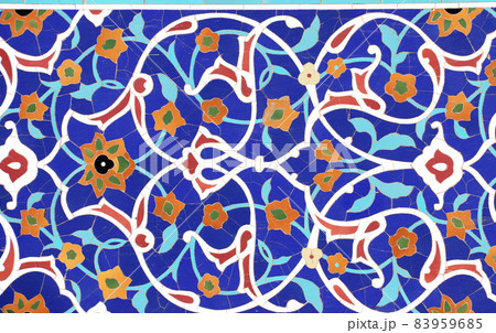 Detail of traditional persian mosaic wall, Iran Detail of traditional persian mosaic wall, Iran 83959685