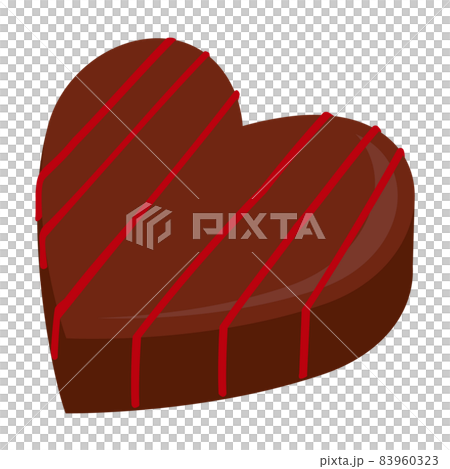 Heart-shaped chocolate vector illustration Heart-shaped chocolate vector illustration 83960323