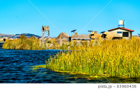 Uros Floating Islands on Lake Titicaca in Peru 83960436