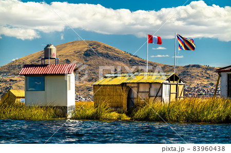 Uros Floating Islands on Lake Titicaca in Peru Uros Floating Islands on Lake Titicaca in Peru 83960438