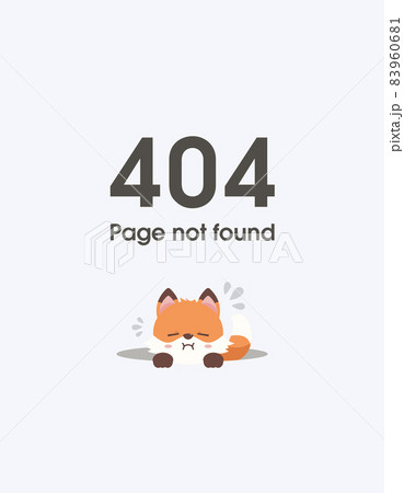 Design 404 error. Vector concept illustration for page 404.Template for a web page with 404 error.Error 404 Page Not Found Template With a little fox coming out of a hole 83960681