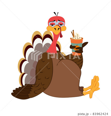 Funny Thanksgiving Turkey bird cartoon... - Stock Illustration [83962424] -  PIXTA