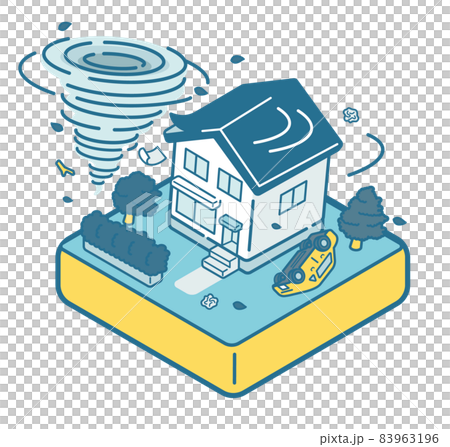 遭受龍捲風的房子 83963196