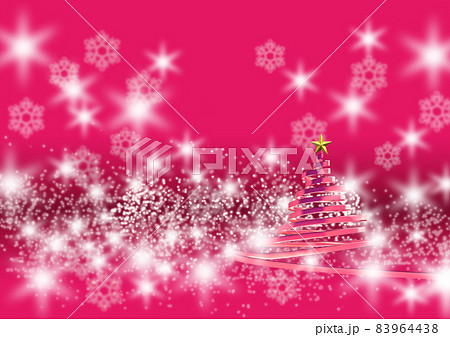 クリスマスのイラスト素材 リボンのクリスマスツリー メタリックレッド ローズレッドの背景(2) クリスマスのイラスト素材 リボンのクリスマスツリー メタリックレッド ローズレッドの背景(2) 83964438