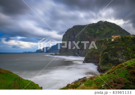 Coast and cliffs near Santana in the Madeira Islands, Portugal Coast and cliffs near Santana in the Madeira Islands, Portugal 83965133