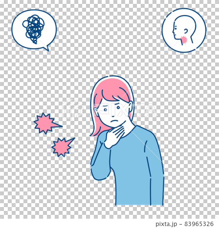 女性喉嚨痛 3 種顏色 83965326