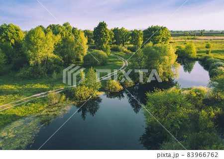 Spring landscape with river Spring landscape with river 83966762