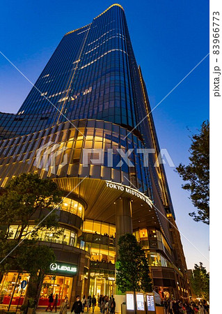 東京 千代田区の都市風景 東京ミッドタウン日比谷の夜景 東京 千代田区の都市風景 東京ミッドタウン日比谷の夜景 83966773
