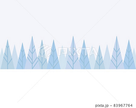 冬風景　森　ホワイトスペース　 83967764