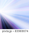綺麗な虹色のグラデーションの放射状の線の背景　青、紫、紺、白、ピンク 83969074