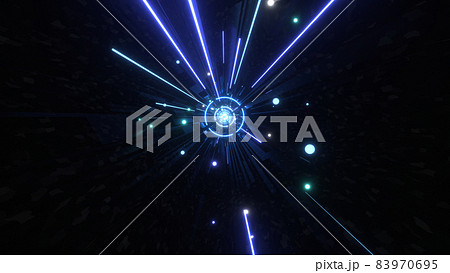 トンネル クラブイベント VJ サイバー空間 リング 青 [別Verあり] 83970695