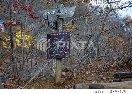 妙義山 見晴台と第四石門の分岐 妙義山 見晴台と第四石門の分岐 83971792