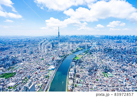 東京スカイツリー・空撮写真 東京スカイツリー・空撮写真 83972857