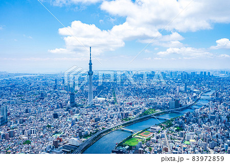 東京スカイツリー・空撮写真 東京スカイツリー・空撮写真 83972859