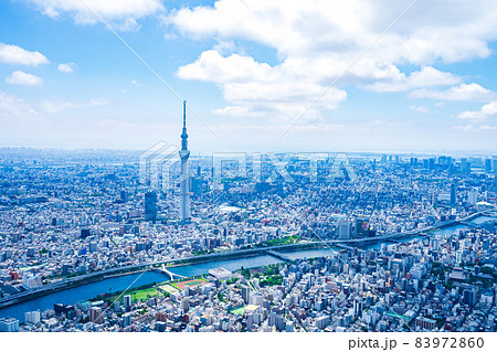 東京スカイツリー・空撮写真 東京スカイツリー・空撮写真 83972860