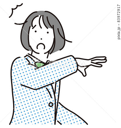 シンプル イラスト アクシデントに驚く制服の女子学生のイラスト素材 シンプル イラスト アクシデントに驚く制服の女子学生のイラスト素材