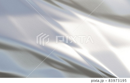 光沢のある銀色の布のドレープ素材 83973195