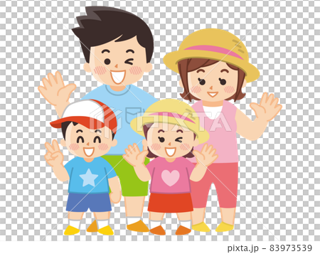 Smiley good friends parent and child nuclear family summer 83973539