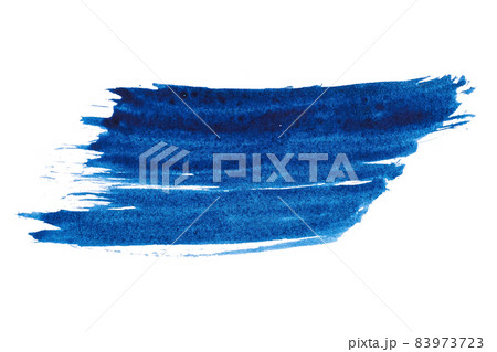 blue abstract watercolor paint brush stroke texture isolated on white background for logo and banner. design, creative, and illustration. 83973723