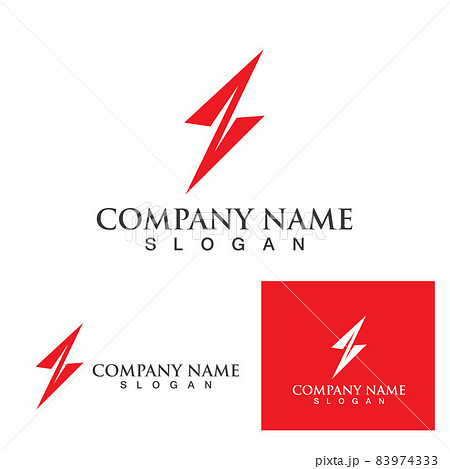 Thunderbolt lightning logo and symbol icon 83974333