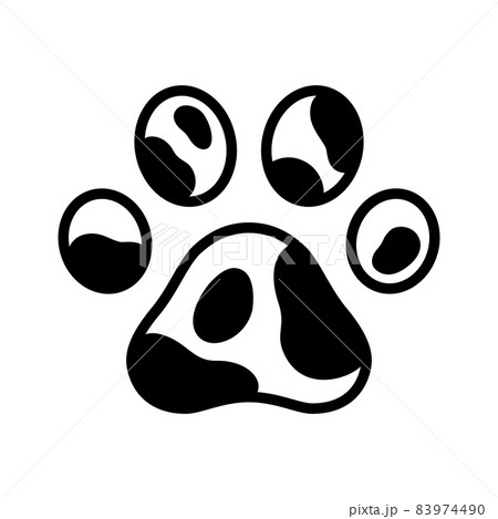 dog paw vector footprint icon french bulldog cartoon cow skin symbol character sign illustration doodle design 83974490
