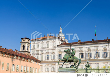 Royal Palace Palazzo Reale and San Lorenzo church building on Castle Square Piazza Castello 83974787