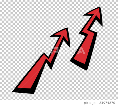 American comic style arrow_rise_red 83974870