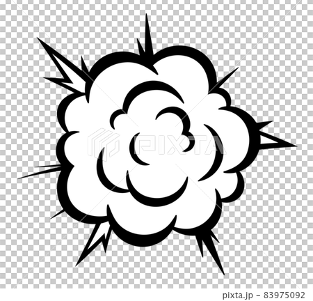 爆発の煙のイラスト_アメコミ風 83975092