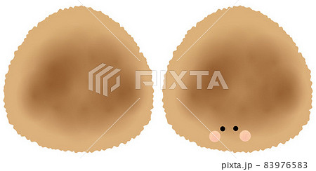 醤油味の焼きおにぎり 顔ありと顔なしのイラスト素材 9765