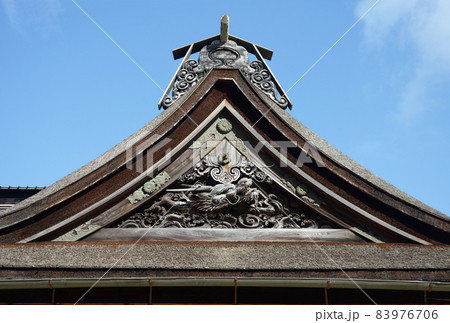 高野山金剛峯寺　大玄関の屋根　和歌山県 83976706