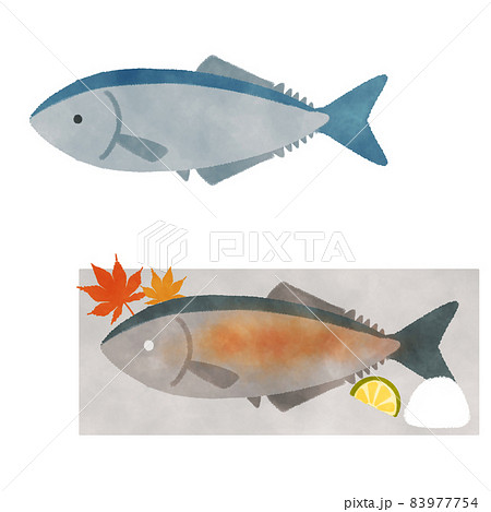 秋刀魚 さんまの塩焼き イラスト素材のイラスト素材