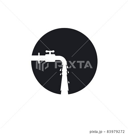 the faucet opens and the water flows vector illustration design template 83979272