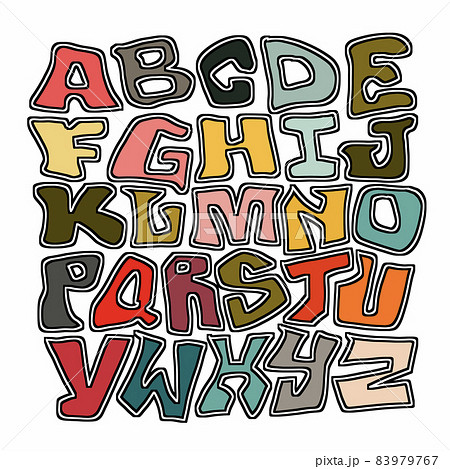 Hand drawn typeface set isolated on white. Brush painted characters,Vector logo font. Typography alphabet for your designs 83979767