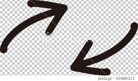 手描きの矢印 手描きの矢印 83980123