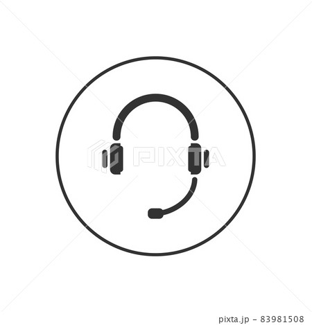 Headset related vector glyph icon. Headset related vector glyph icon. 83981508