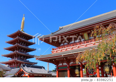 浅草寺 五重塔 宝蔵門(仁王門) 金龍山浅草寺 きんりゅうざんせんそうじ 東京都台東区浅草2丁目 浅草寺 五重塔 宝蔵門(仁王門) 金龍山浅草寺 きんりゅうざんせんそうじ 東京都台東区浅草2丁目 83982251