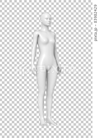 女性の体, ボディ, 3D 83982429