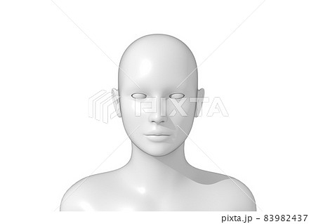 女性の体, 頭部, 3D 83982437