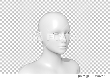 Female body head 3d 83982438
