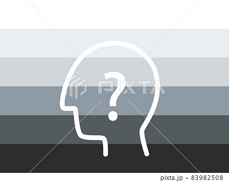 グレーゾーンで悩む人物のシルエット、発達障碍、トラブル 83982508