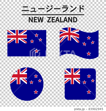 ニュージーランドの国旗のイラスト 83982945
