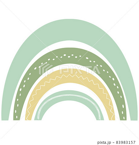 Cute rainbow in scandinavian style. Watercolor effect rainbow isolated on a white background. Modern art. 83983157