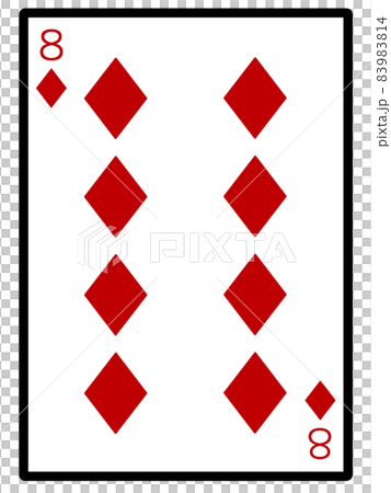 トランプ 8個 トランプのダイヤの8のイラスト素材のイラスト素材 [83983814] - PIXTA