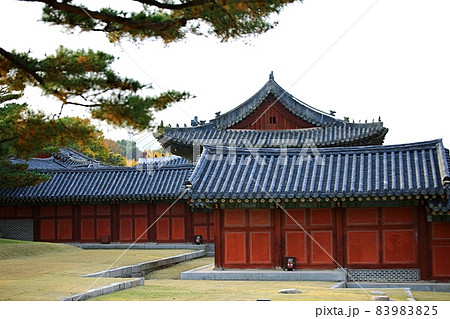 モノクロ スポット 建物 83983825