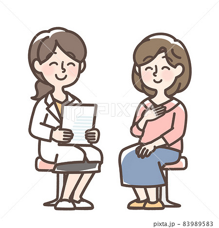女医に話を聞く女性 83989583
