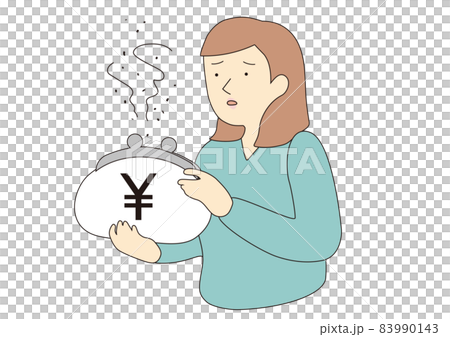 Image of money disappearing quickly Line drawing Image of money disappearing quickly Line drawing 83990143
