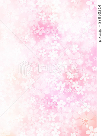 桜 淡いピンク背景 縦型1077のイラスト素材