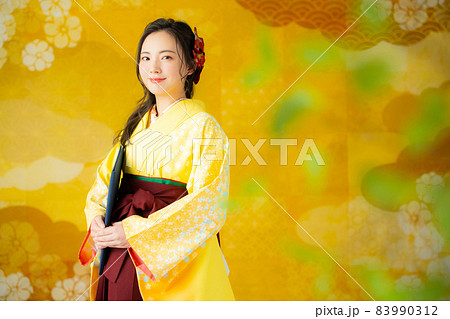 袴　二尺袖　着物　卒業式　 83990312